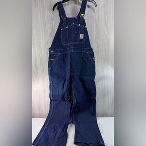 Vintage Carhartt Denim Men’s Bib Overalls 40X30 Dark Wash Jean